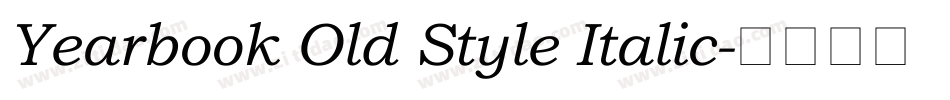 Yearbook Old Style Italic字体转换